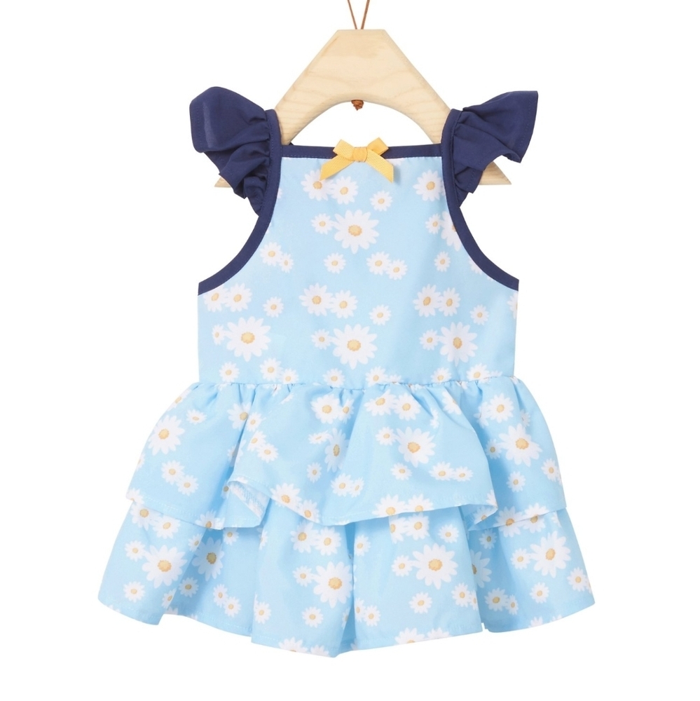New Blue Daisies Dog & Cat Dress - Picture 1 of 6